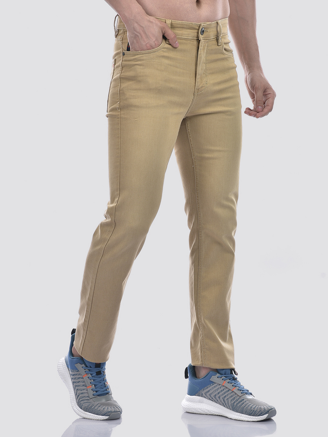 Numero Uno Men Beige Slim Fit Sustainable Jeans